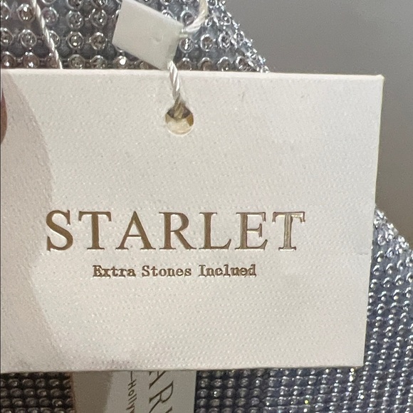 Starlet | Silver Rhinestone Mini Bag - Picture 4 of 13